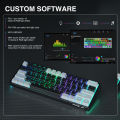 AULA  61 Keys Hot-swappable RGB Backlit Mechanical Keyboard Detachable Type-C Wired Gaming Keyboard  ( F3261). 