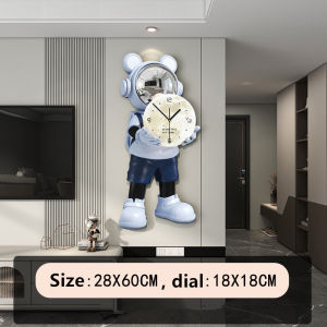 Minimalist Nordic Modern Quartz Astronaut Wall Clock Creative Mute Large Fashion Clocks Home Living Room Restaurant Entrance Decorative wall watch
