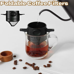 Folding Portable Coffee Dripper Reusable Stainless Steel Coffee Filter Coffee Tea Drip Funnel Holder