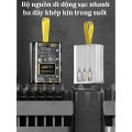 (Chính Hãng 2023) Pin sạc dự phòng trong suốt 20000 mah, 3 đầu dây hỗ trợ sạc cực nhanh, Cục pin màn hình tích hợp đèn Led hiển thị % pin nhỏ gọn, tương thích các dòng máy, powerbank. 