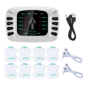 8 Modes Electronic Pulse Massager Tens EMS Machine Massager Electrical Nerve Muscle Stimulator/Low Frequency Physiotherapy Device for Pain Relief Therapy