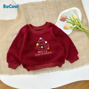 Áo Cây Thông Noel Chất Lông Cừu Cho Bé Trai Bé Gái 8-20kg BECOOL