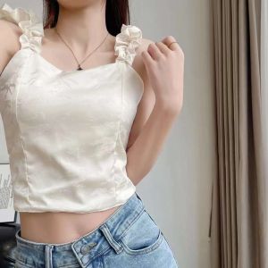 FITZCO 2181# Tanktop Bra SABRINA Satin Motif Abstrak