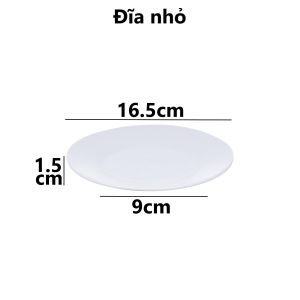 Túi 10 Dĩa phíp tròn nhám nhựa VIỆT NHẬT - Đựng cơm tấm đồ xào trộn thức ăn nhanh buffet - 1208