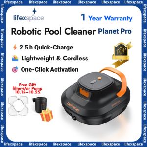 Coasteering Robotic Pool Cleaner Cordless Automatic 120Min Runtime 120-150sq.m - Planet Pro Wireless Pool Cleaning Robot 4000mAh Fast Charge