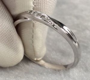 Ready Cincin Berlian Moisanit /zircon 2-3gram 9K Gold (White) plated Silver & Titanium Silver BEA17