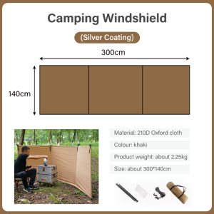 Outdoor camping large wind deflector splicing wind screen camping wind shelter fabric