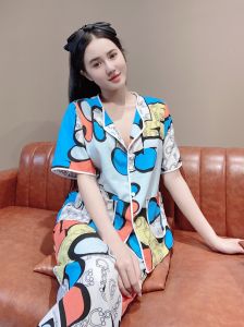 Đồ Bộ Pijama Dài Phối Hai Túi Tiểu Thư Xinh Xắn Vải LỤA HÀN Mềm Mịn Thoáng Mát Freesize Dưới 58kg