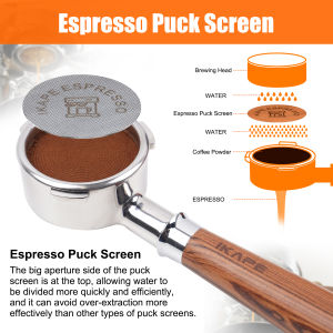 IKAPE Espresso Puck Screen 1.7mm 150μm Ultra Thin Coffee Reusable Professional Barista Screen Food-grade 316 Stainless Steel2026