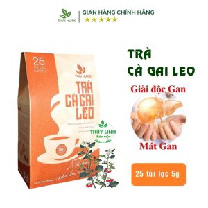Trà Cà gai leo Thái Hưng - thải độc gan mát gan bảo vệ tế bào gan - Hộp 25 túi lọc x 5g