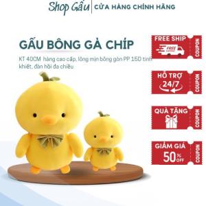 Gấu bông cho bé hình gà chip mềm mịn  ngộ nghĩnh