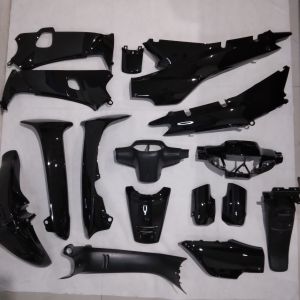 Full Body Supra X Lama 100 cc 1996 1997 1998 1999 2000 2001 2002 Hitam WIN | complete set bodi kasar halus motor honda suprax original old