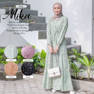 HOMEY DRESS MICCA - GAMIS WANITA MOTIF BAHAN KATUN RAYON PREMIUM