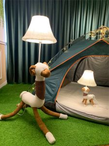 Cartoon floor lamp childrens room table lamp cute pet lamp creative bedroom vertical bedside lamp