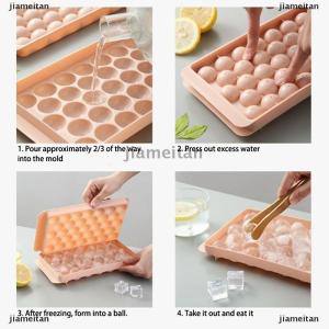 [COD] jiameitan 33 Ice Boll Hockey PP Mold Frozen Whiskey Ball Popsicle Ice Cube Tray Box Lollipop Making Gifts Kitchen Tools Accessories ﻿