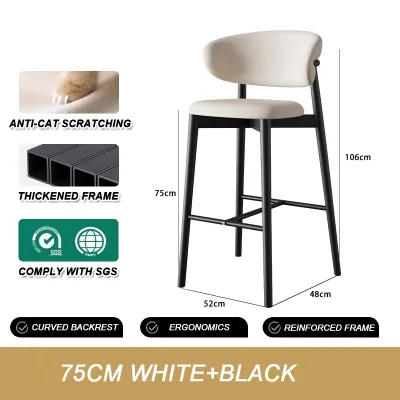 SG High Chair iron Bar Chair Dining Chair Coffee Shop Bar Stool Platform Simple Chair
