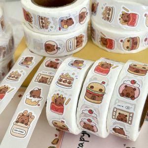 NOONOOR 500pcs Waterproof Capybara Stickers Motivational PVC Sealing Sticker Fashion Self-Adhesive Decals Scrapbooks
