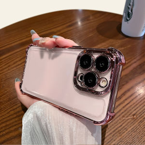 Hontinga Casing Case For Xiaomi Redmi Note 14 Pro Plus Note 13 12 Pro Pro+ 15C 5G 4G Case Color Luxury Chrome Plated Soft TPU Phone Case Shockproof Anti Gores Rubber Cases Softcase For Girls