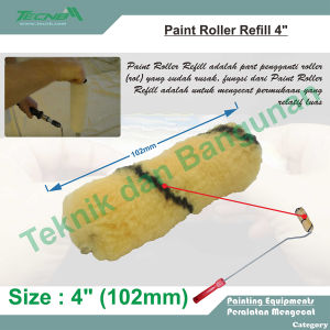 Bulu Kuas Rol Refill Kapal 4" Masaki
