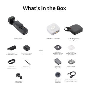 DJI Osmo Pocket 4 + Mic Mini 2 combo or DJI Pocket 4+2 year care