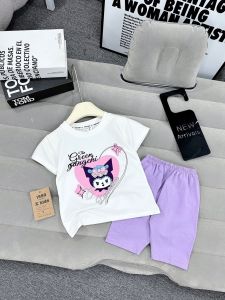 Bộ cộc tay cho bé gái áo thụng và quần legging tím (ảnh thật) 10-30kg XHN1546