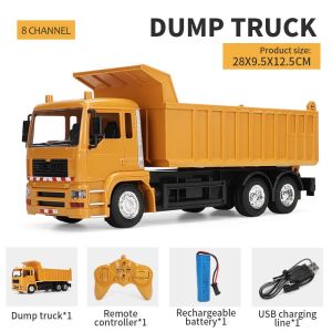 Mainan Anak-anak Remote Control Paduan Model Dumper Remote Control Rekayasa Mainan Kombinasi