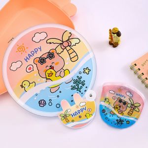 Quạt Gấp Hoạt Hình Dễ Thương - Size Lớn Có Tay Cầm - Quạt Nhỏ Bỏ Túi LAZYL