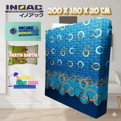 Inoac Kasur Busa D23 Ukuran 200x180x20 cm garansi anti kempes 10 tahun tebal 20 cm kasur Busa Hijau