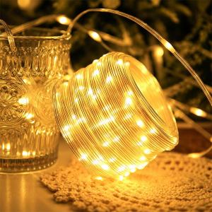 Solar String Light Waterproof PVC Rope Light for Garden Christmas Decoration Wedding Fairy Light 50/100 LED