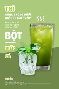 Bột Diếp Cá hữu cơ sấy lạnh Dalahouse - Hộp 20 gói 3gr - Mát Gan ngừa mụn ngừa trĩ và táo bón. Hỗ trợ bảo vệ Phổi