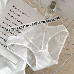 CHARMI Cotton Crotch Lace Panties Briefs Middle Waist  Panties French Transparent Letter Briefs Girl