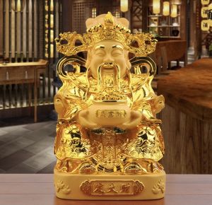 ไฉ่ซิงเอี๊ยะ เทพเจ้าแห่งมั่งคั่งโชคลาภ เทพเจ้าไฉซิงเอี๊ยะ เรซินพ่นทรายทอง