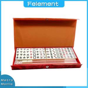 1 Set Traveling Mahjong Leather Retro Box Packing Party Games Tool