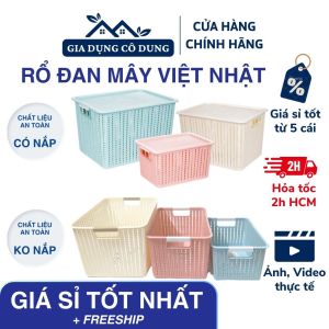 Rổ Nhựa Đan Mây Giỏ Nhựa Đựng Đồ Rổ Đựng Mỹ Phẩm Việt Nhật