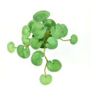 FOUNDTWO Artificial Office Decor Garden for Window Porch  Bonsai Copper Coin Grass Fake Ivy Leaves Simulation Plant