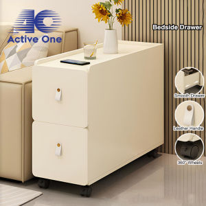 ACTIVEONE Bedside Drawer Movable Side Storage Cabinet Table Living Room Simple Modern Small Table Home Bedroom Narrow Coffee Table - Fulfilled by ACTIVEONE