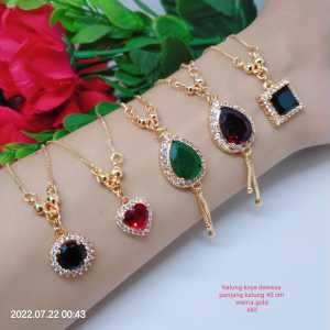 Kalung Mata Dewasa Titanium & Perhiasan Lapis Emas Terlaris