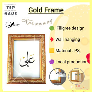 6R/8R/10R/11R/12R/A3/A4 Gold PS Photo Frame Wall hanging Bingkai Gambar Emas Gantung Dinding Family Wedding Certificate Convo