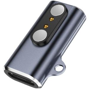 Efficient Charging Adapter USB C to 2-Pin 2.8mm for Bone Conduction Headphones Aluminum Design with LED Light