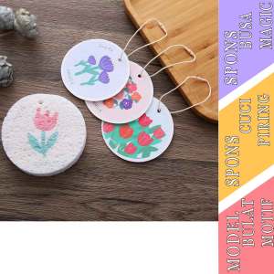 Spons Cuci Piring - Spons Busa Magic - Spons Model Bulat - Motif Random