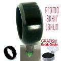 Ring Cincin Natural Giok Black Jade Aceh Terapi Nempel Magnet Minimalis. 
