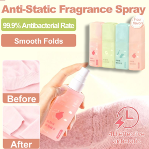 Portable Anti Static Fragrance Spray Anti-Static Clothing Spray Wrinkle Reducer For Dresses Shirts Travel-Friendly防静电香氛喷雾