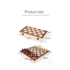 Foldable Folding International Chess Board Wooden Chess Portable Set Board Game For Children Elders and Adults