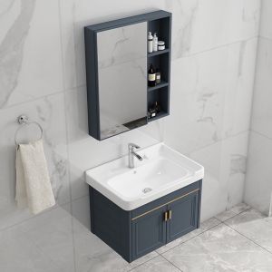 Tủ gương treo tường phong cách Bắc Âu kết hợp tủ trang điểm gắn phòng tắm tiết kiệm không gian
