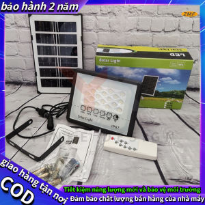 【Chuyển phát nhanh】Đèn pha 50W đen nang luong mặt trời đèn led năng lượng mặt trời