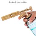 Cassette gun heads Burner Flame Gun High Temperature Copper Gas Torch Brazing Barbecue Kitchen Baking Tool Flamethrower. 
