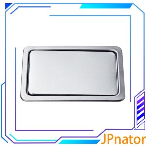 【Clearance】 JPnator Stainless Steel Flap Flush Recessed Built in Balance Swing Flap Lid Cover Trash Bin Garbage Can Kitchen Counter Top