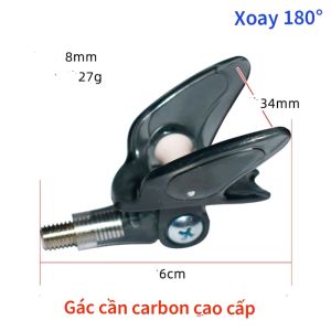 đầu Gác cần câu đài carbon xoay 180° cao cấp