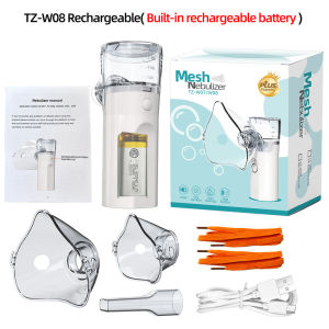 Upgraded Portable Mesh Nebulizer Ultrasonic Inhaler 3.7µm Fine Mist Quiet USB Rechargeable/Dual Power