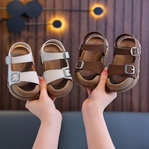 ZEEMIN  2025 Summer New Children Sandals Fashion College Style Boys Girls Soft Bottom Sandals Simple Solid Color Kids Anti Kick Sandals